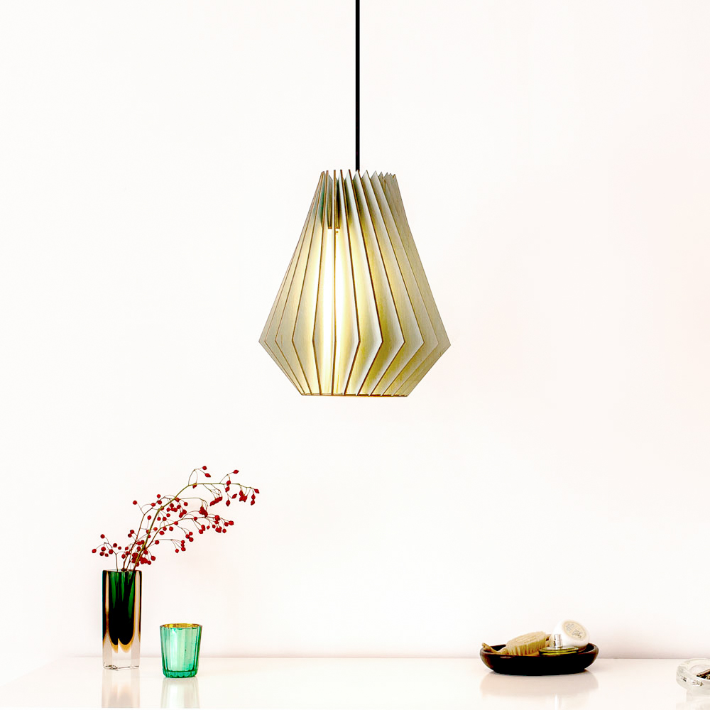 Lampe aus Holz HEKTOR | Pendeleuchte aus Birkenholz